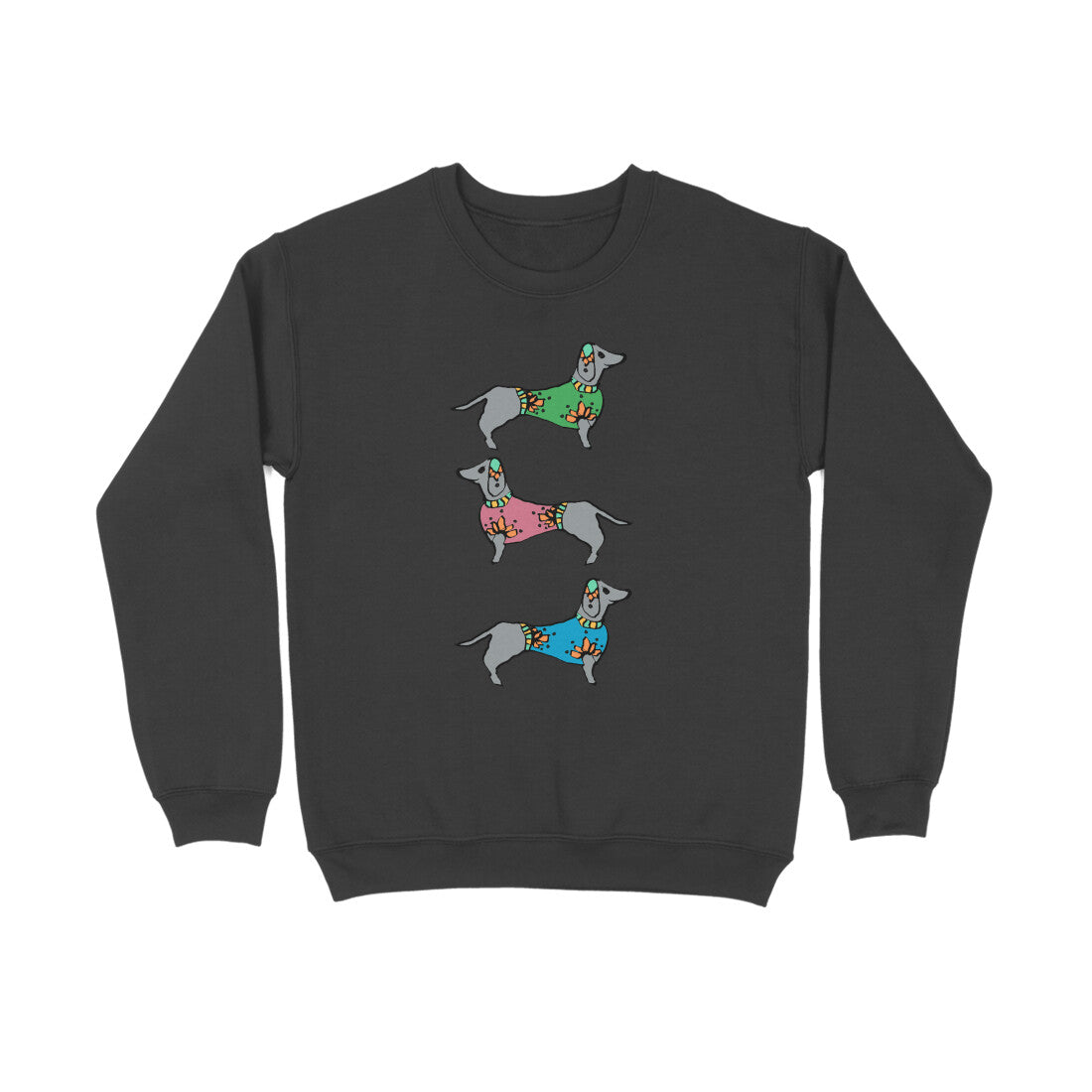 Sweatshirt (Men) - Three Dachshunds (8 Colours) 4