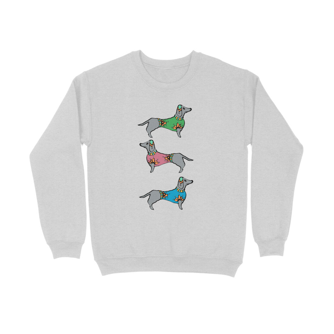 Sweatshirt (Men) - Three Dachshunds (8 Colours) 3
