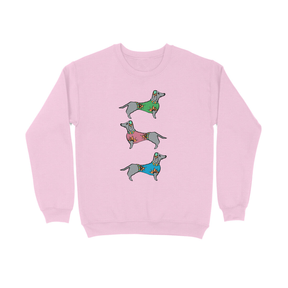 Sweatshirt (Men) - Three Dachshunds (8 Colours) 2