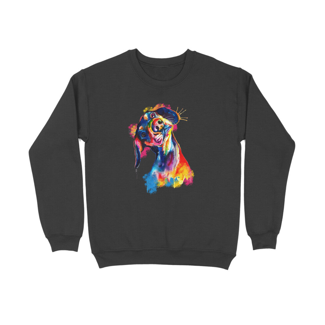 Sweatshirt (Men) - Tilted Head Rainbow Dog (8 Colours) 4