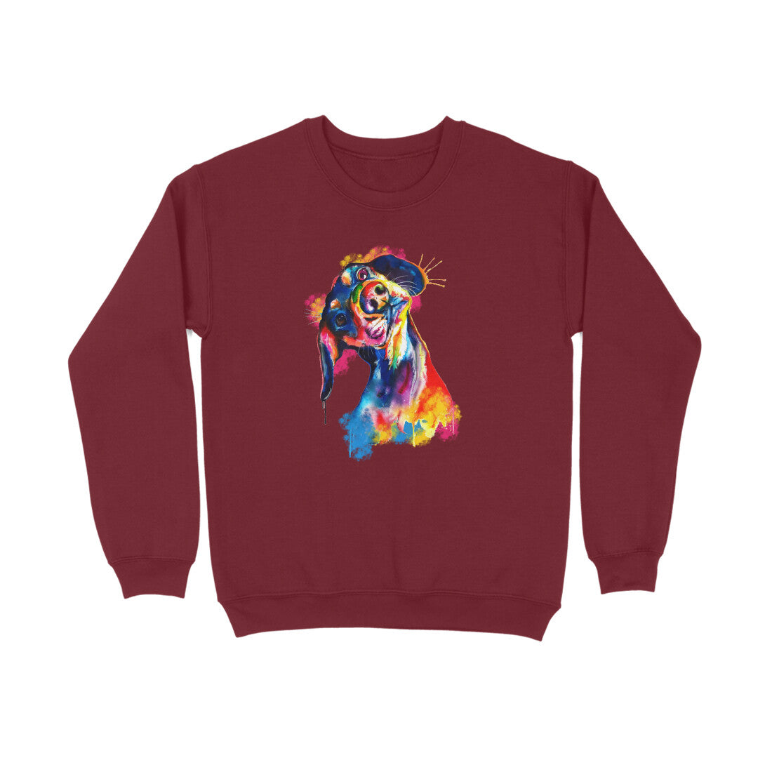 Sweatshirt (Men) - Tilted Head Rainbow Dog (8 Colours) 5