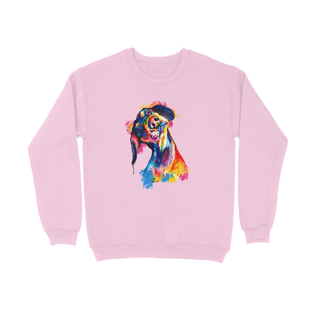 Sweatshirt (Men) - Tilted Head Rainbow Dog (8 Colours) 2