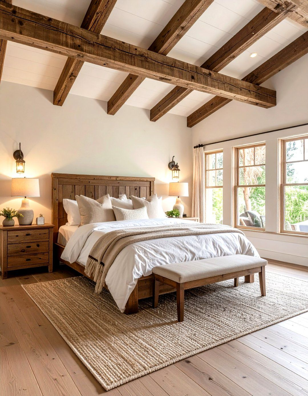 Add Warmth with Exposed Wooden Beams