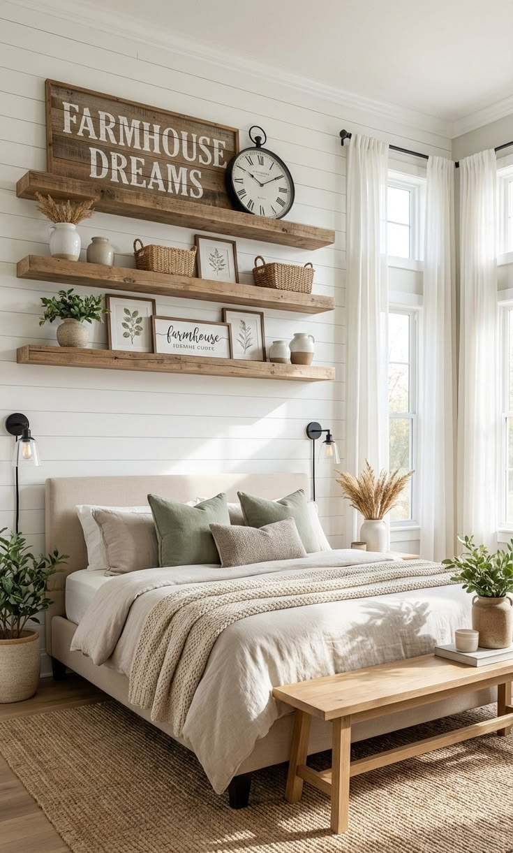 DIY Farmhouse Bedroom Decor Ideas