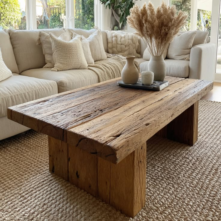 Statement Furniture: Distressed Wood Coffee Tables