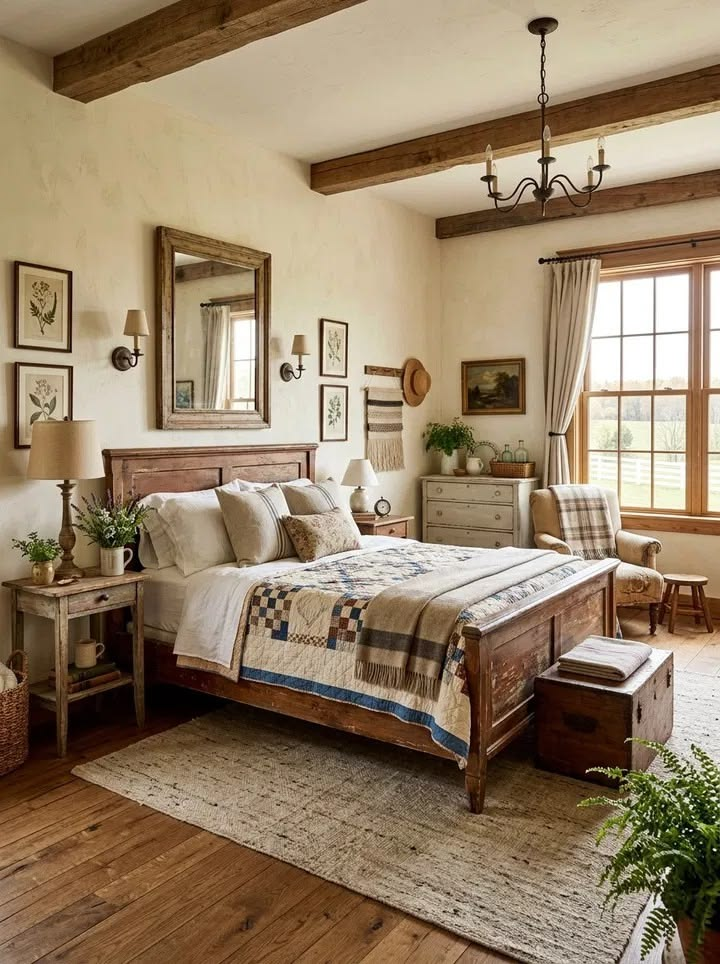 Relax with Dreamy Farmhouse Bedroom Ideas