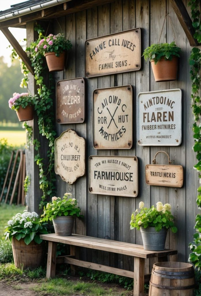 Incorporate Rustic Wood Signs & Vintage Typography