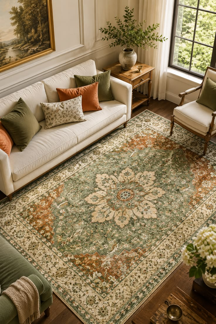 Layer Vintage Persian or Jute Rugs for Depth