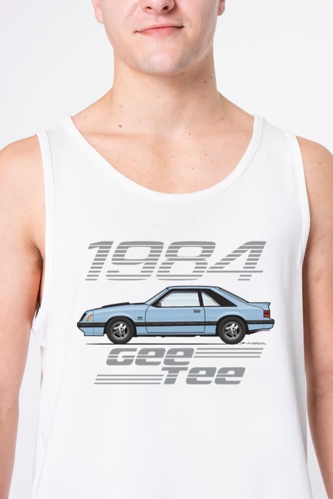 1984 gee tee Light Academy Blue Glow - Unisex Tank Top