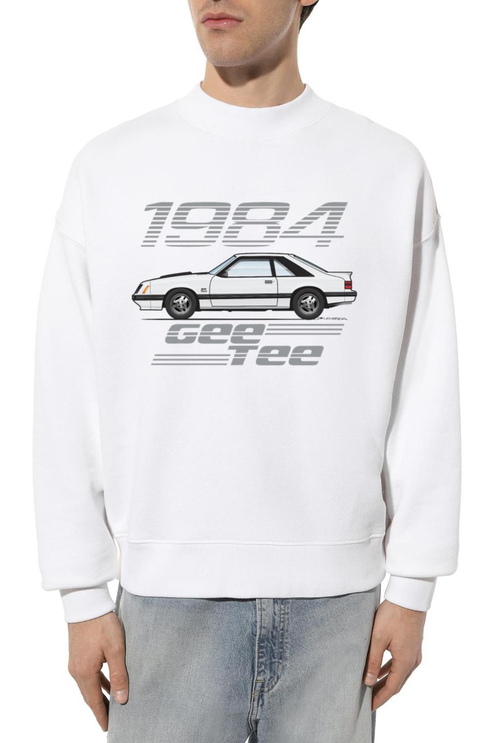1984 gee tee Oxford White - Unisex Sweatshirt