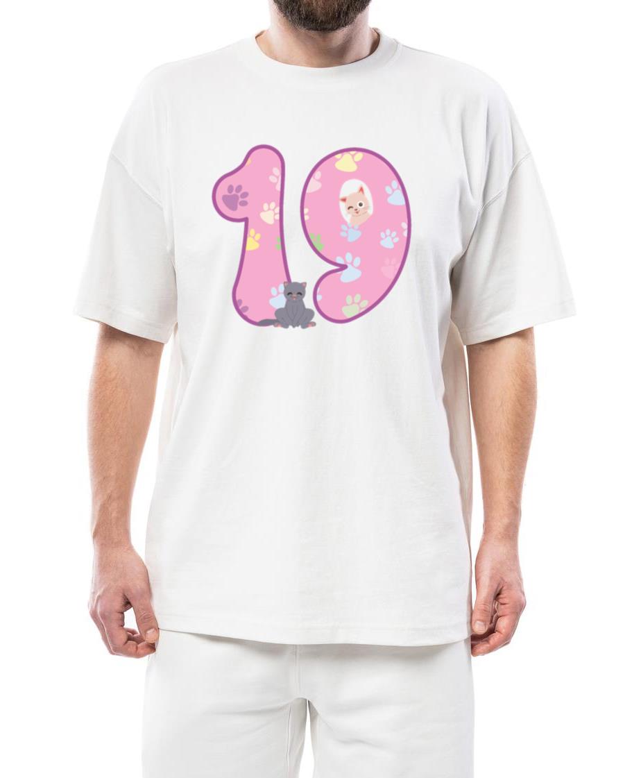 19th Birthday _ Cat Lover Shirt _ Cat Birthday - Unisex Standard T-Shirt