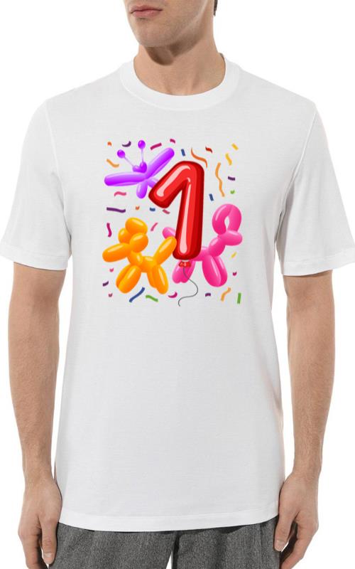 1st Birthday _ Balloon Animals Themed Birthday _ - Unisex Standard T-Shirt