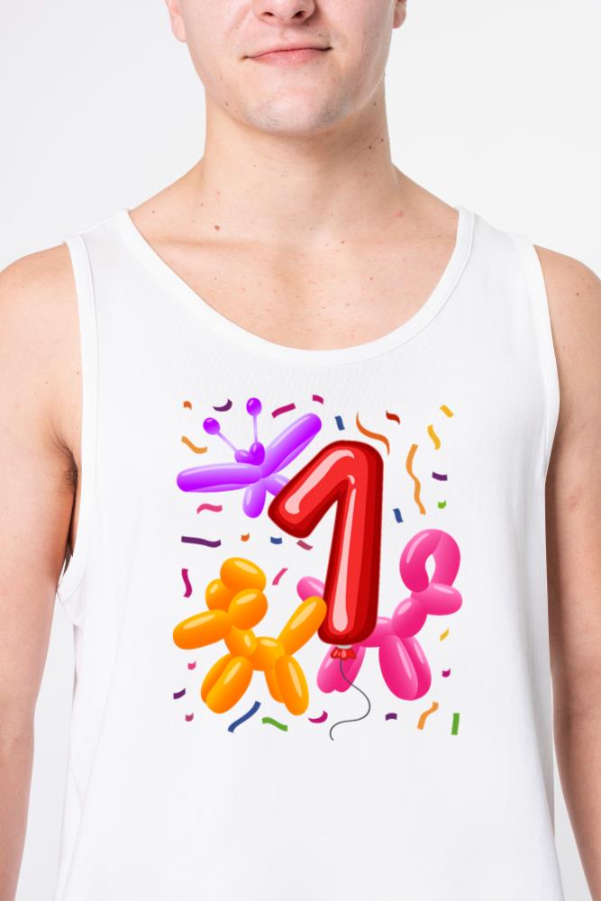 1st Birthday _ Balloon Animals Themed Birthday _ - Unisex Tank Top