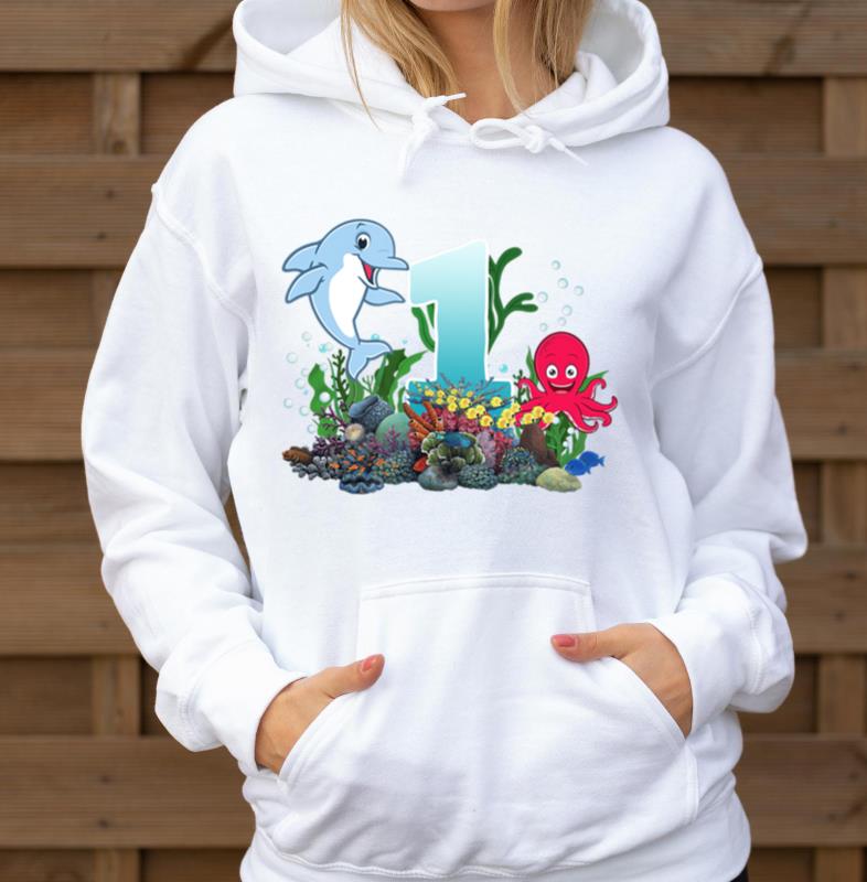 1st Birthday Sea Fish Ocean Animals Aquarium - Unisex Hoodie