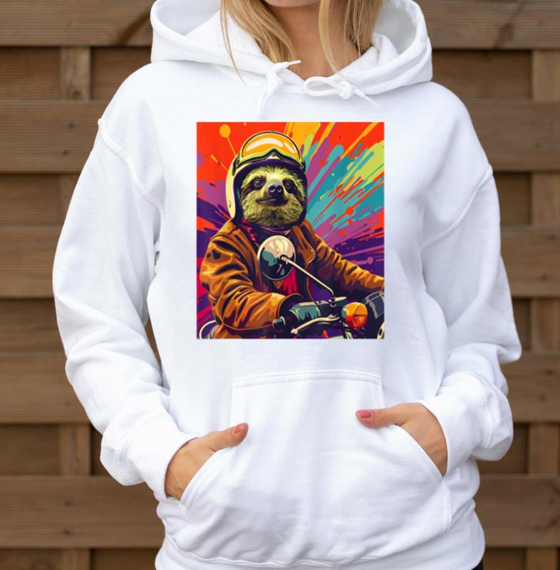 2 Sloth motorcycle biker scooter - Unisex Hoodie