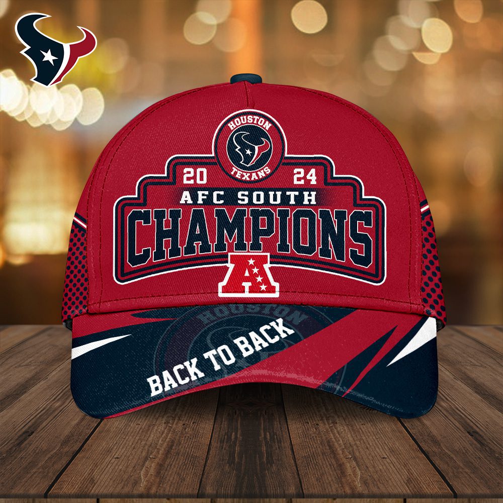 2024 Afc South Champions Back To Back Houston Texans Classic Cap Cgn5182