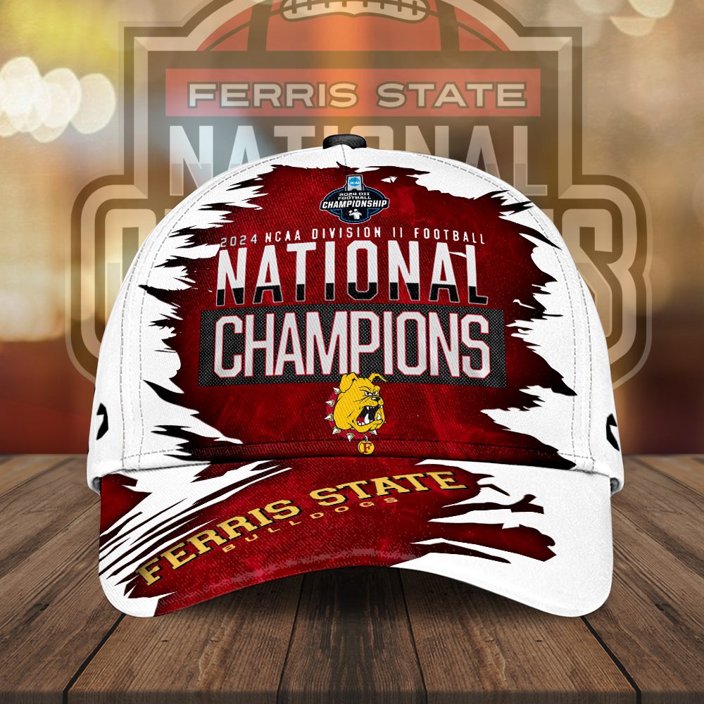 2024 Ncaa Division II Football National Champions Ferris State Bulldogs Football Classic Cap Cgn5006