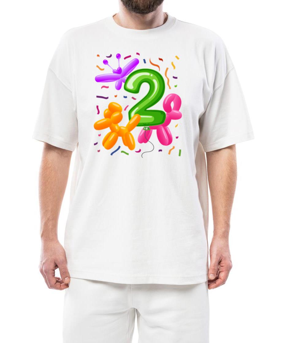 2nd Birthday _ Balloon Animals Themed Birthday _ - Unisex Standard T-Shirt