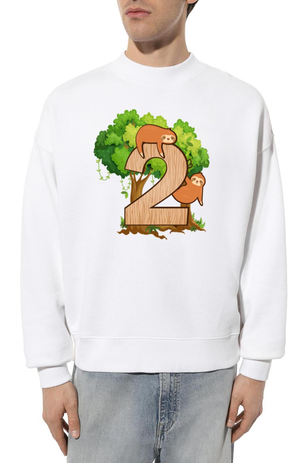 2nd Birthday _ Sloth Birthday _ Sloth Themed - Unisex Sweatshirt