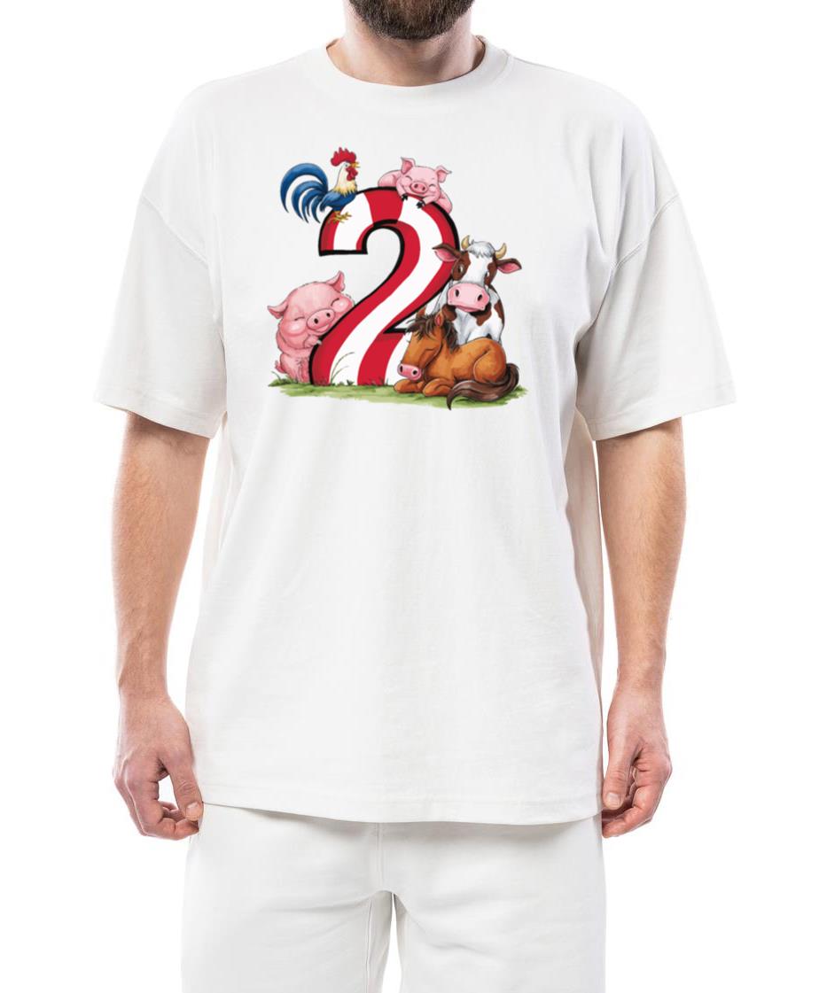 2nd Birthday Farm Animals - Unisex Standard T-Shirt