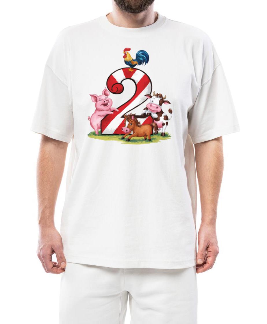 2nd Birthday Farm Animals_3 - Unisex Standard T-Shirt