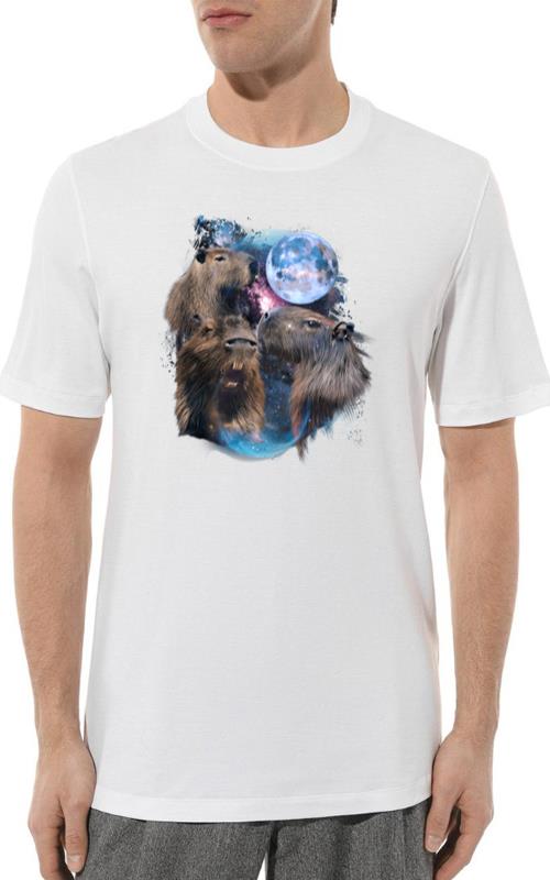 3 Moon Capybara Capibara Rodent Animal Humor - Unisex Standard T-Shirt