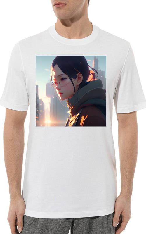3D Anime Girl Looking Worried - Unisex Standard T-Shirt