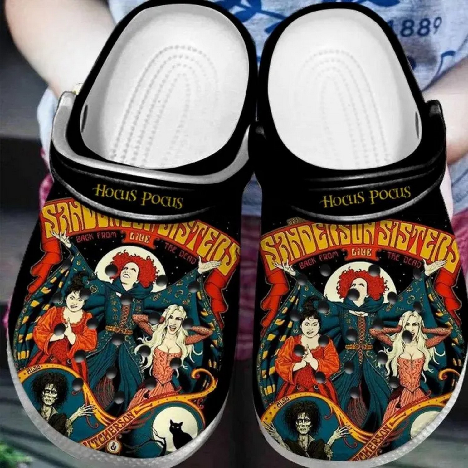 3d Hocus Pocus Halloween Witch Clogs For Kids And Adults 