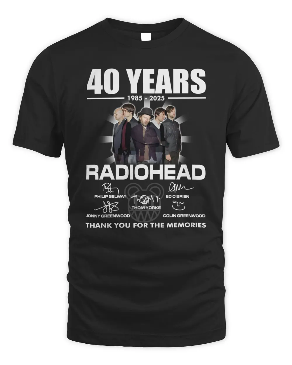 40 Years 1985-2025 Radiohead Thank You For The Memories T-Shirt