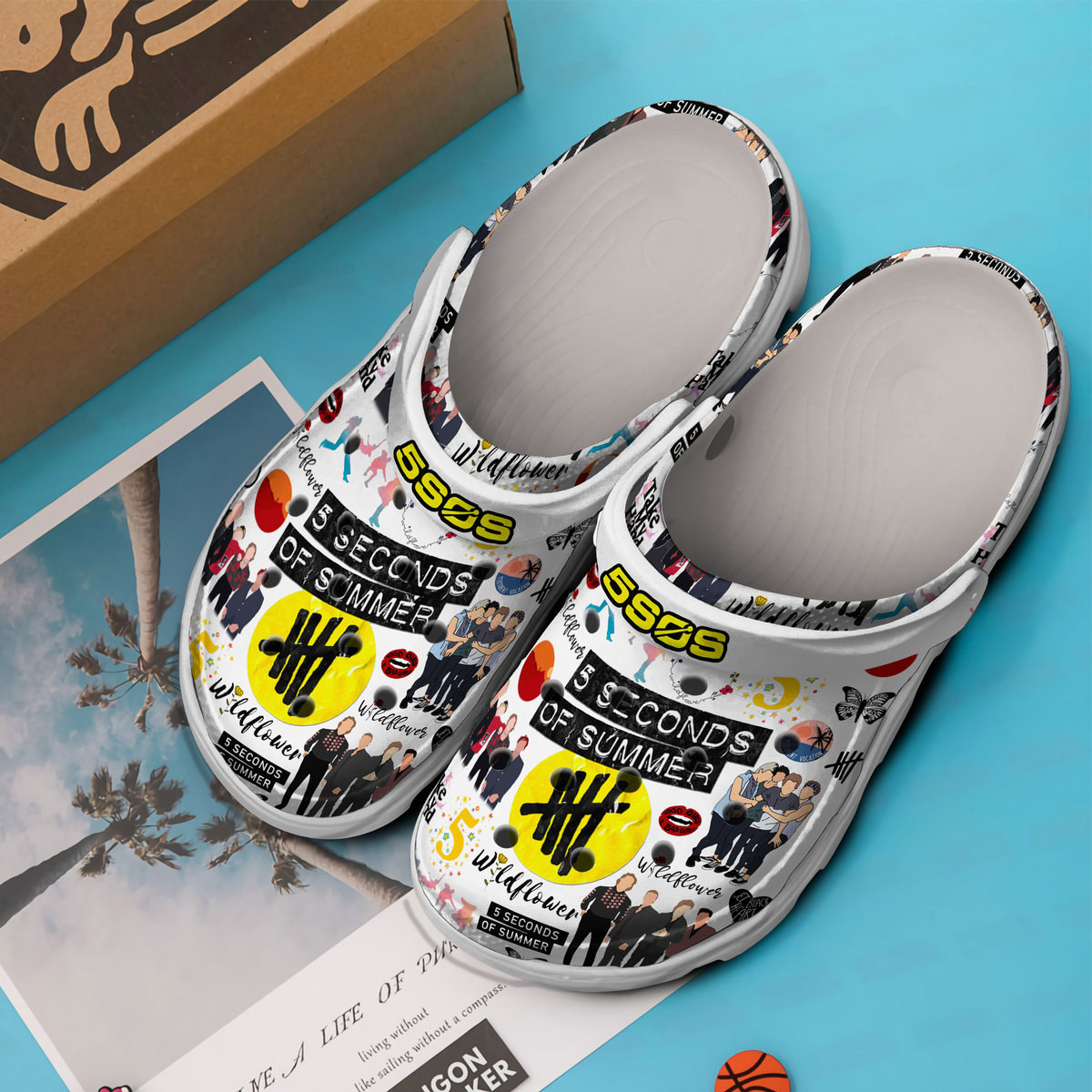 5 Seconds Of Summer Crocs With Album Art And Music Vibes