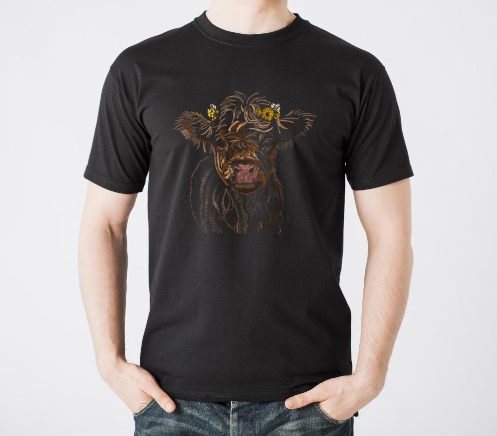 _Baby Highland Cow_ Jamie's Hand-Drawn Collection T-Shirts