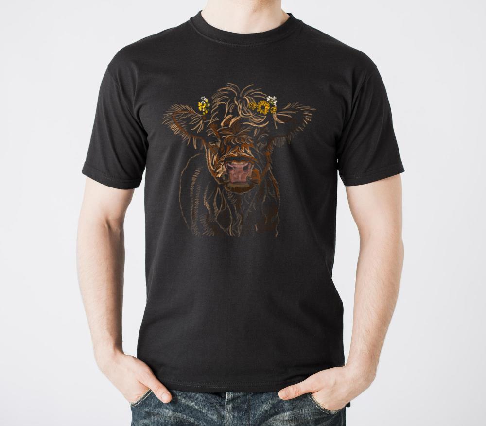 _Baby Highland Cow_ Jamie's Hand-Drawn Collection - Unisex Standard T-Shirt