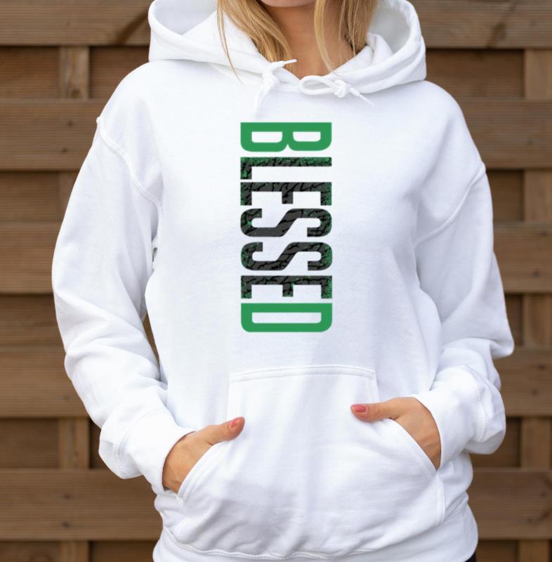 _Blessed_ Vertical Grunge Typography_1 - Unisex Hoodie