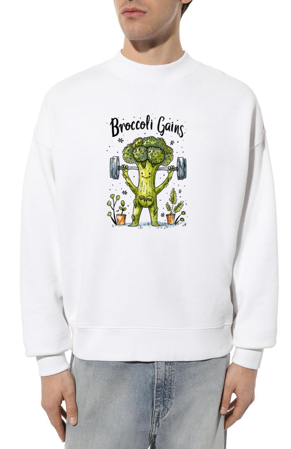 _Broccoli Gains_ - Unisex Sweatshirt