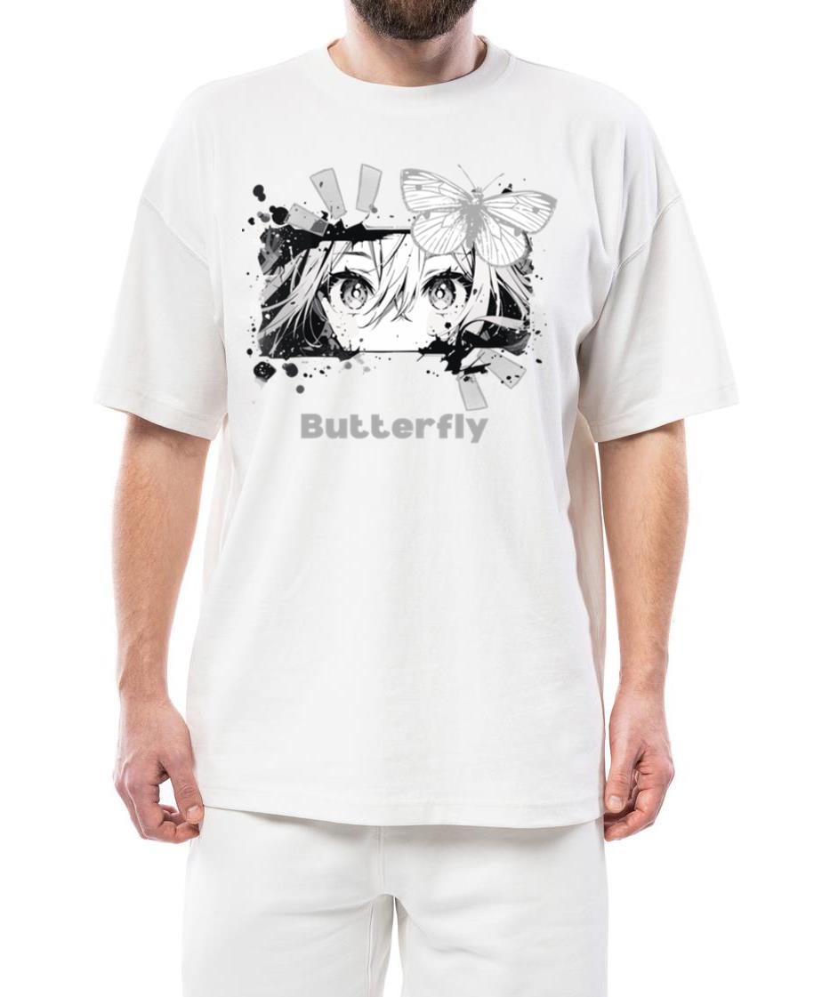 _Butterfly_ Anime Design T-Shirt - A Touch of Art - Unisex Standard T-Shirt