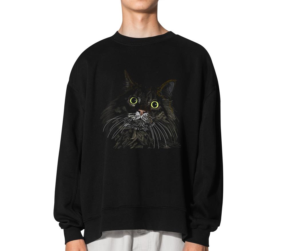 _Cat Mane_ Jamie's Hand-Drawn Cat Collection - Unisex Sweatshirt