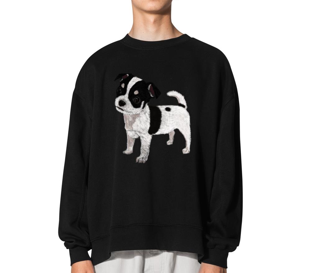 _Chihuahua Pup_ Jamie's Hand-Drawn Dog Collection - Unisex Sweatshirt