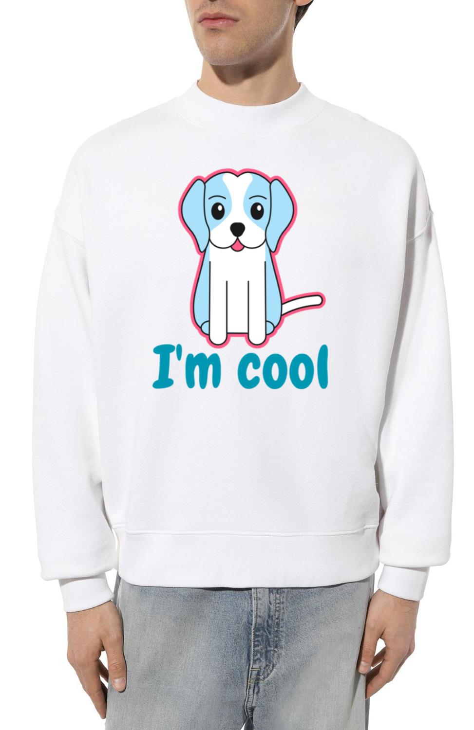 _Cool Dog Vibes T-Shirt - - Unisex Sweatshirt