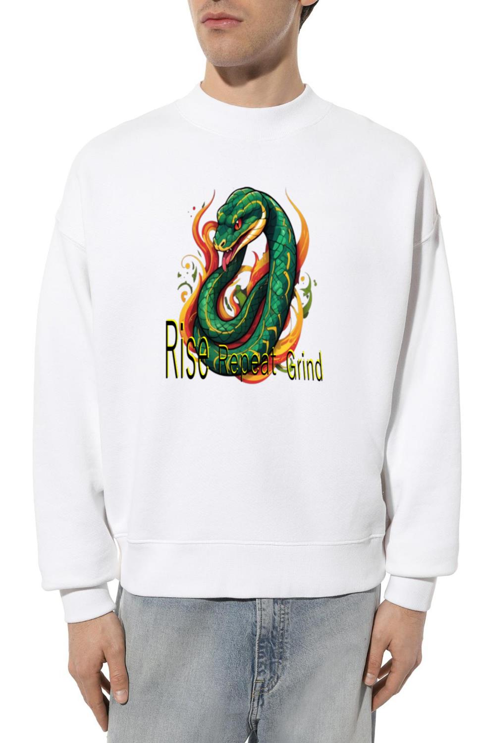_Dragon Snake Rise Repeat Grind T-Shirt_ - Unisex Sweatshirt
