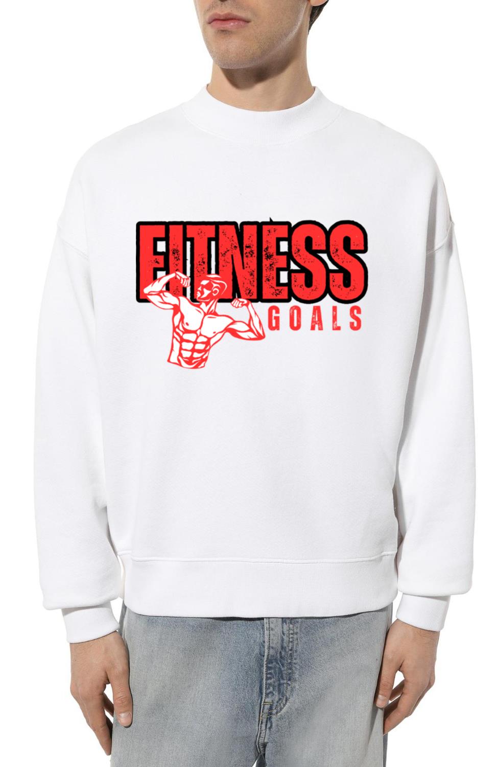 _Fitness Goals T-Shirt – Motivational Gym Workout - Unisex Sweatshirt