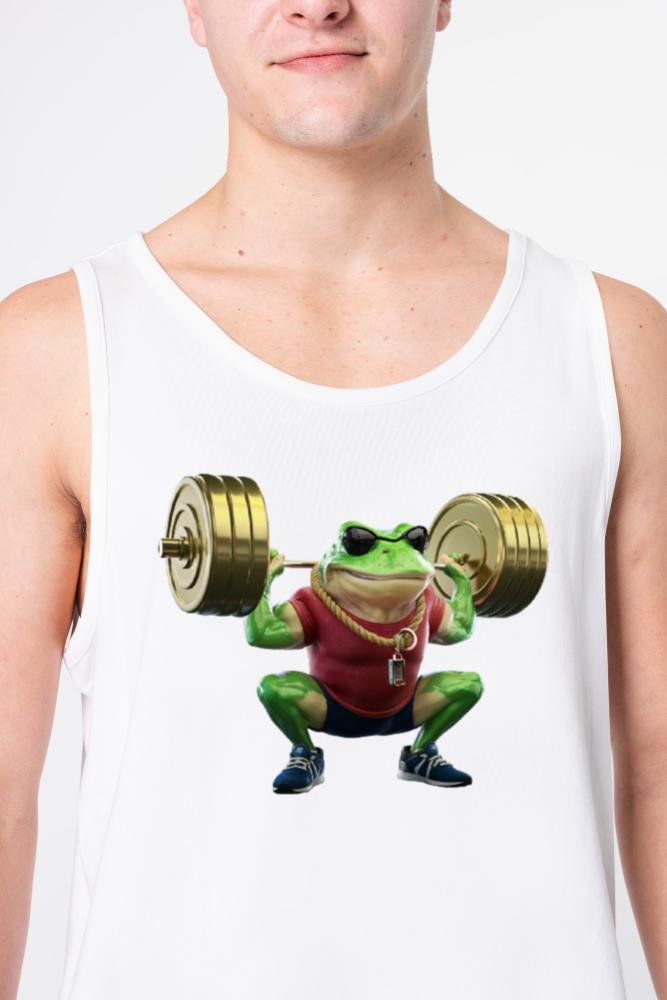 _Hop to It_ The Frog Squat Design_ - Unisex Tank Top