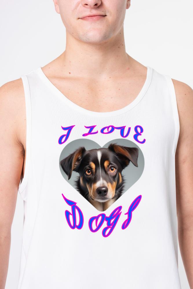 _I love dogs_ design . Option 1 - Unisex Tank Top