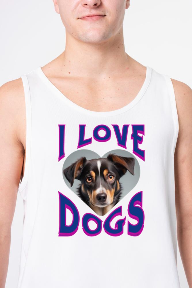 _I love dogs_ design . Option 4 - Unisex Tank Top