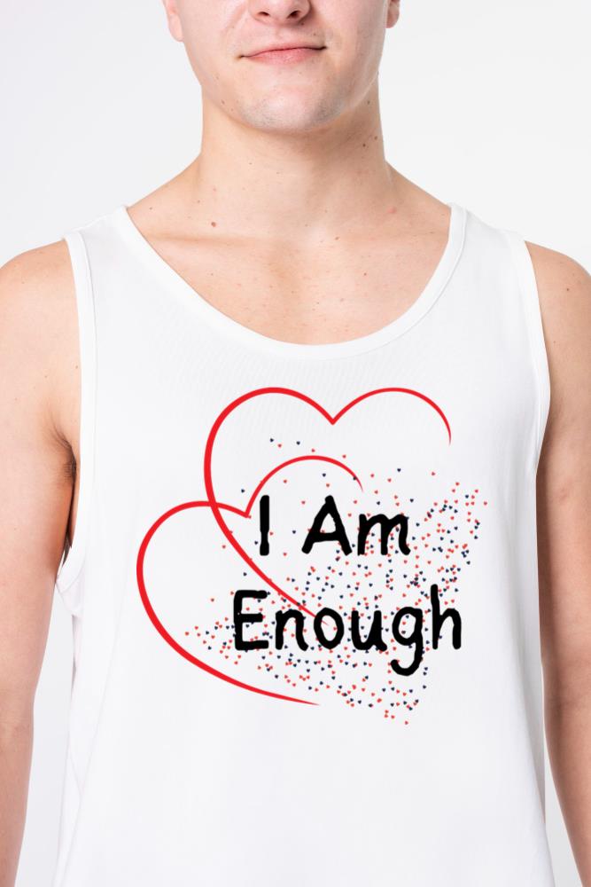 _Inspirational 'I Am Enough' Tee for Self-Love - Unisex Tank Top