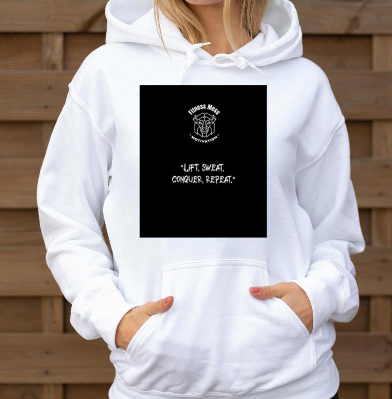 _Lift, sweat, conquer, repeat._ Fitness Motivation - Unisex Hoodie