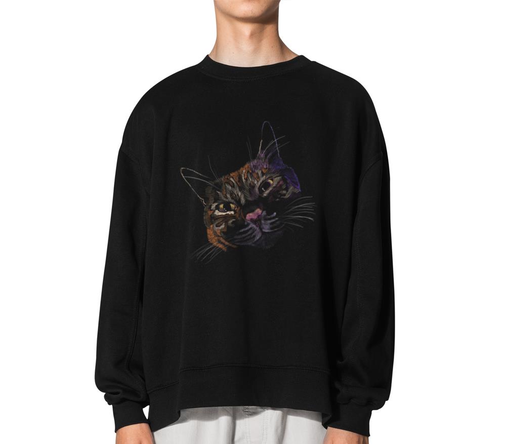 _Lovey Cat_ Jamie's Hand-Drawn Cat Collection - Unisex Sweatshirt