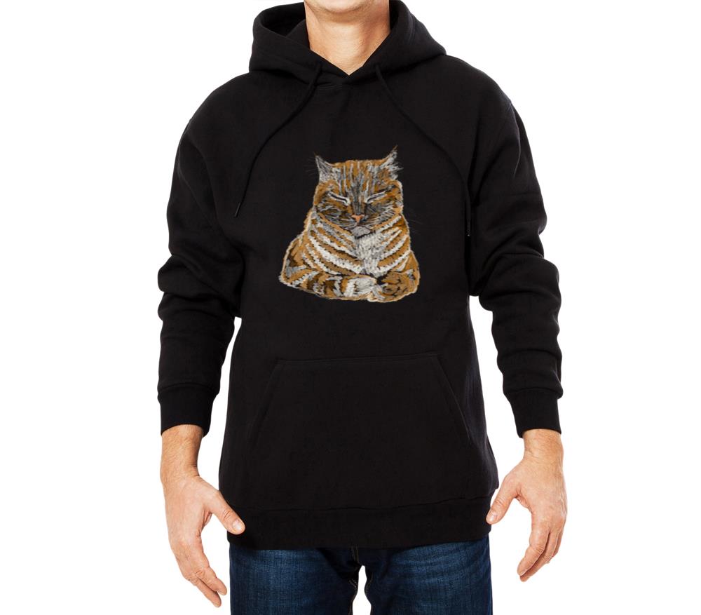 _Orange Sleepy Cat_ Jamie's Hand-Drawn Collection - Unisex Hoodie