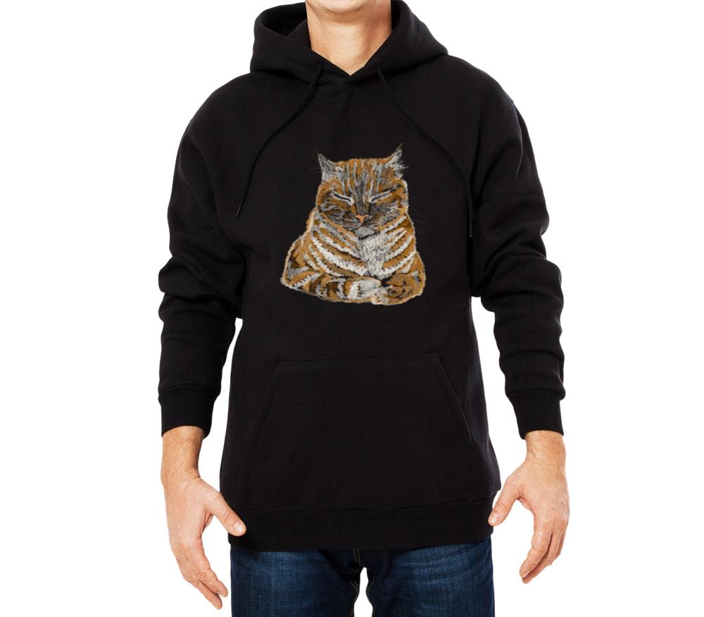 _Orange Sleepy Cat_ Jamie's Hand-Drawn Collection - Unisex Hoodie