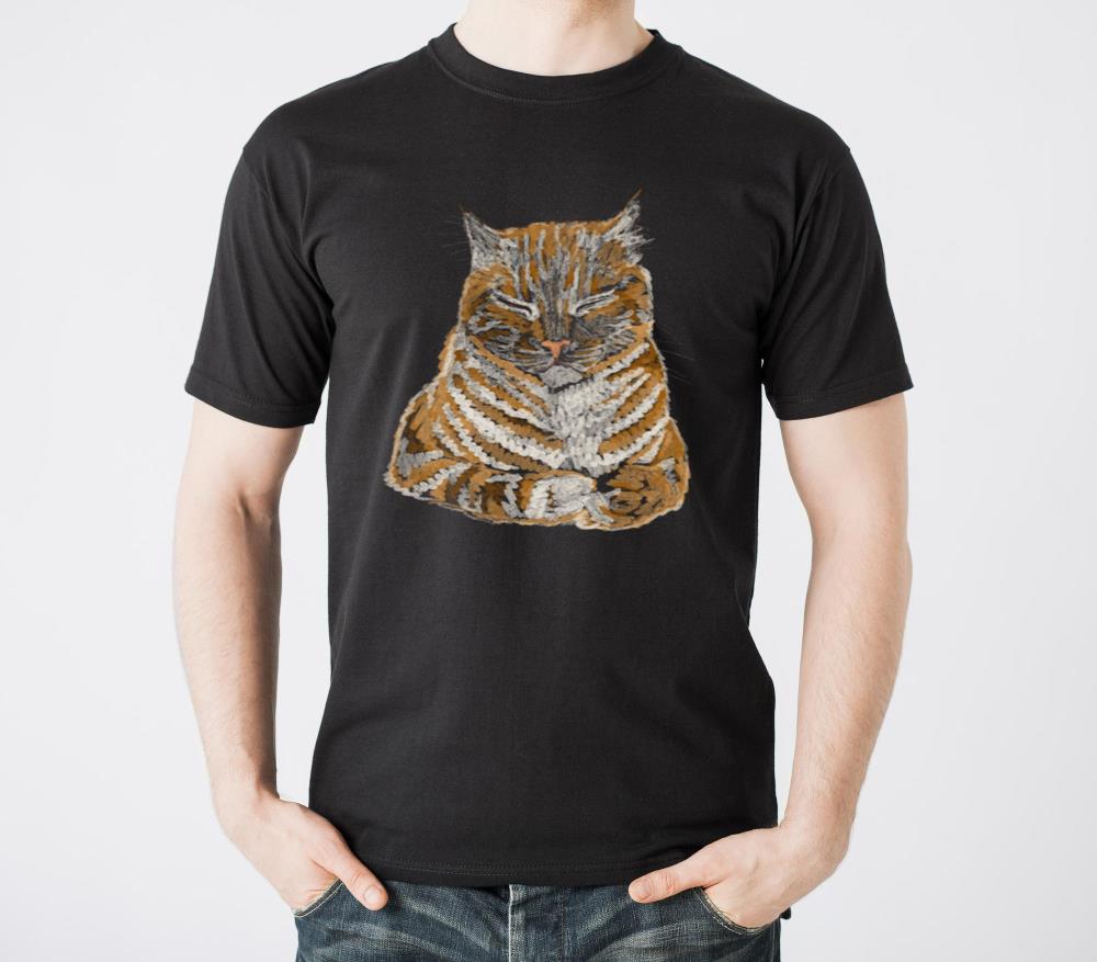 _Orange Sleepy Cat_ Jamie's Hand-Drawn Collection - Unisex Standard T-Shirt