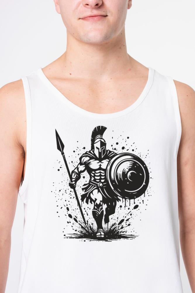 _Spartan Warrior T-Shirt – Ancient Warrior Design_ - Unisex Tank Top